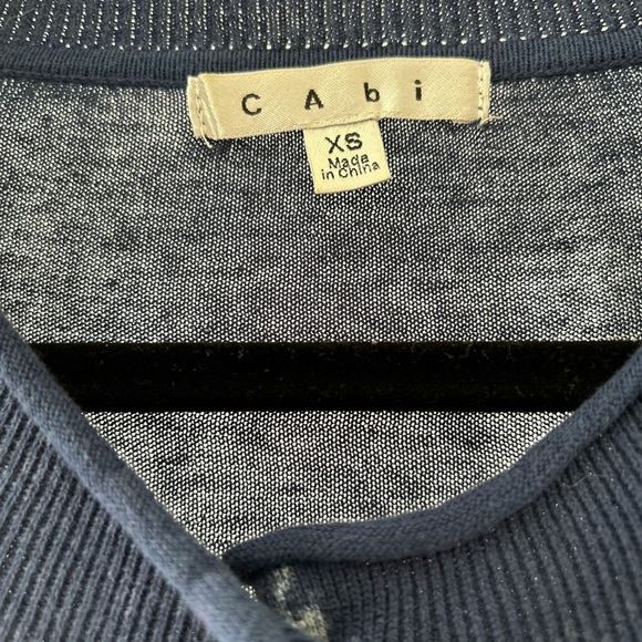 CAbi navy blue and white lightweight sweater - Size XS - Picture 2 of 8